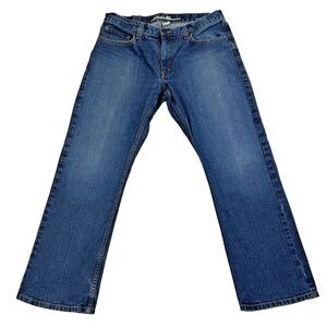 Eddie Bauer Straight Leg Jeans Men's 36x30 Blue Denim Heritage Dark Wash Cotton